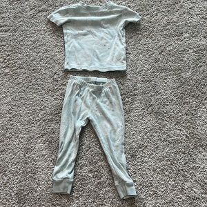 Carters Green/White Bunny 2 Piece Set Pajamas